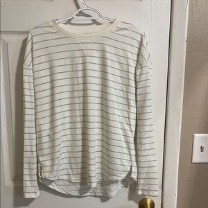 Striped White and Gray Women’s Shirt